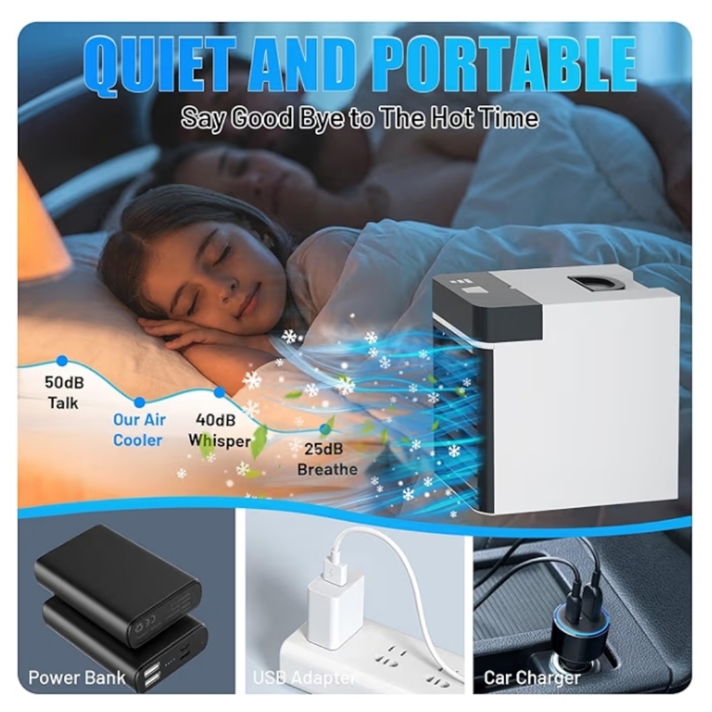 Portable Mini Air Conditioner with Ice Packs - Picture 6 of 6
